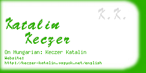 katalin keczer business card